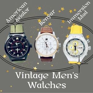 Vintage Men’s Watches - American Aviator, Benyar, Immersion